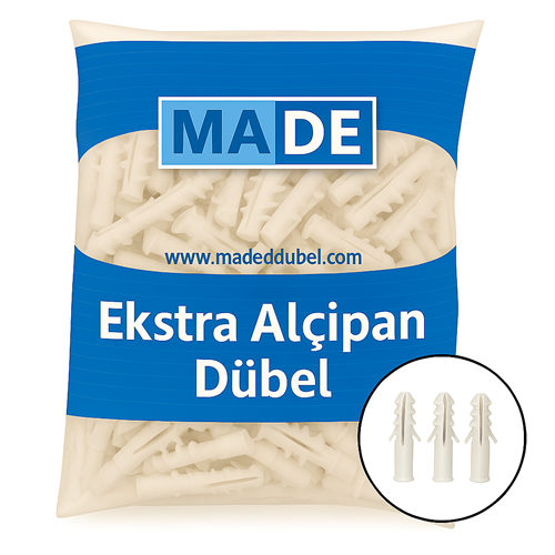 Made Ekstra Alçıpan Dübeli 8 mm 500'lü Paket