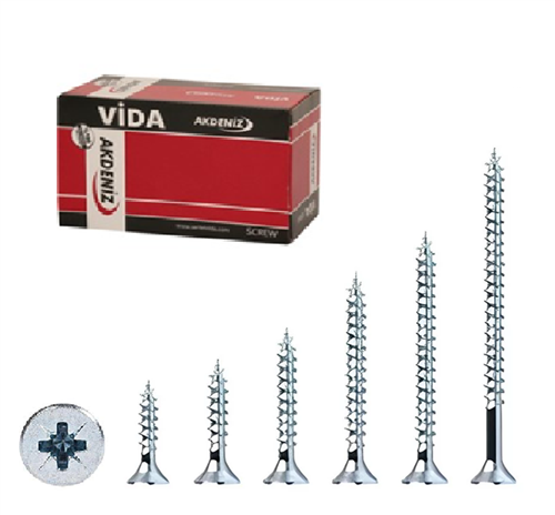 Akdeniz Sunta Vidası 6.0x100 mm 100'lü Paket