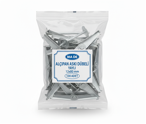 Made Alçıpan Askı Dübeli Yaylı 12x80 mm 100'lü Paket