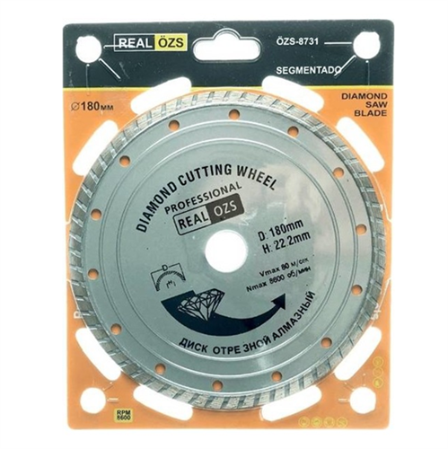 ÖZS Segmentli Elmas Kesici Disk 180 mm