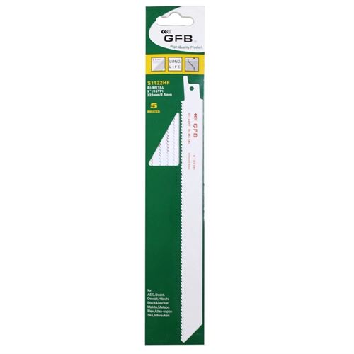 Gfb S1122EF Tilki Kuyruğu Testere Bıçağı Uzun Metal Kesim 5'li Paket