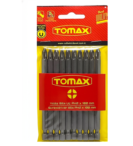 Tomax PH2x100 mm Yıldız Bits Uç