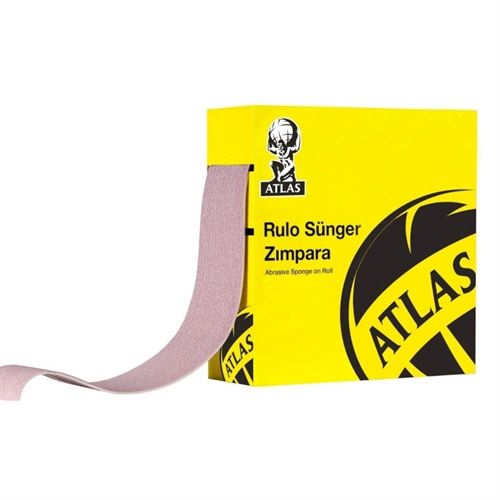 [11765] Atlas Rulo Sünger Zımpara 25 Mt x 115 mm 220 Kum