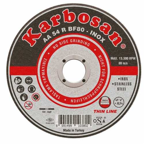 [8509] Karbosan İnox Kesme Taşı 115x1.0x22 mm
