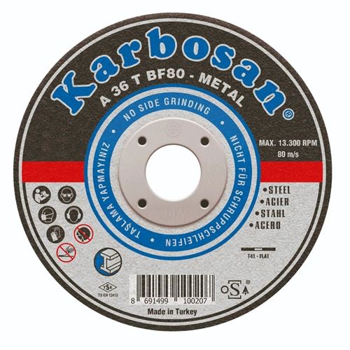[8488] Karbosan NK Düz Metal Kesme Taşı 180x3.0x22 mm