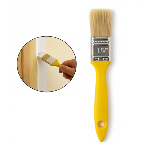 [8934] Yeşil Plastik Kestirme Boya Fırçası 1.5''