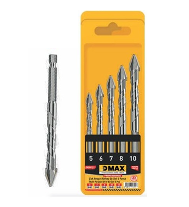 [73666] Dmax DMX4721 Çok Amaçlı Matkap Ucu Seti 5 Parça
