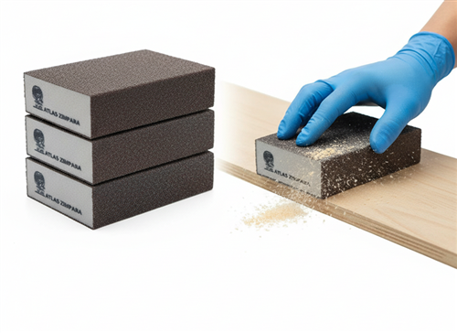 [8423] Atlas Sünger Takoz Zımpara 120 Kum 92x68x26 mm