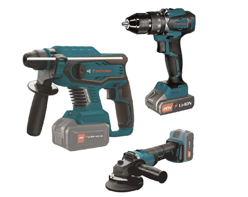 [69287] Catpower 4130 Akülü Kömürsüz Matkap Kırıcı Taşlama 3'lü Set