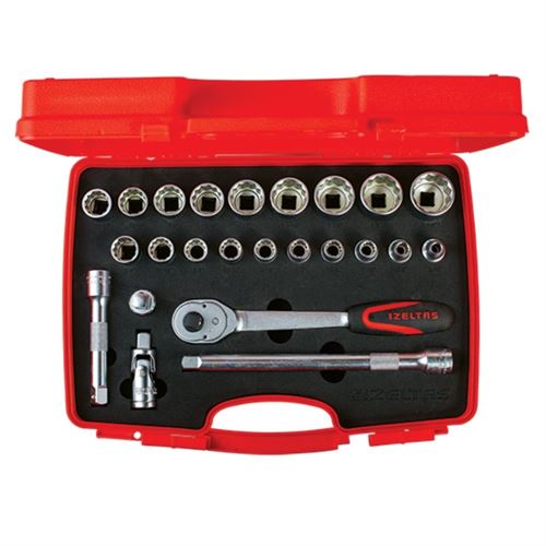 [55036] İzeltaş 1114006024 On İki Köşe Lokma Anahtar Takımı 1/2'' 24 Parça