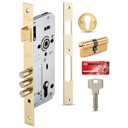 [8707] Kale 2000 Silindirli Daire Kilidi 3 Milli Nikel Kaplama 45 mm