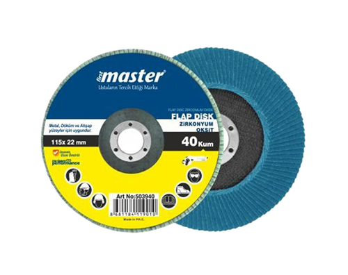 [9202] Master 503941 Flap Disk Zirkonyum Oksit 115 mm 60 Kum