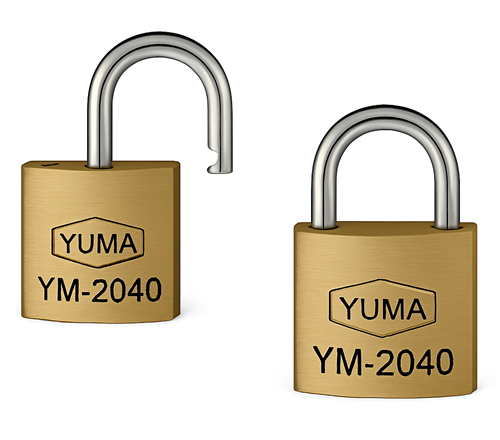[11513] Yuma YM2040 Sarı Kaplama Pirinç Asma Kilit 40 mm