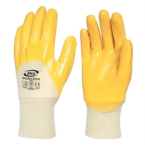 [28593] Aky Eldiven Standart Sarı Nitril No:10