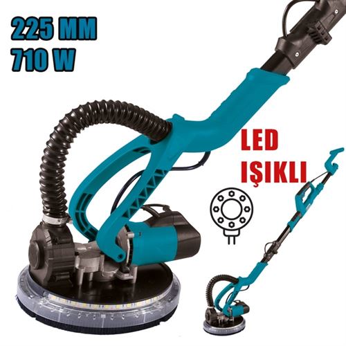 [9638] Catpower 3014 Duvar Alçıpan Zımpara Makinesi 225 mm 710 Watt Led Işık