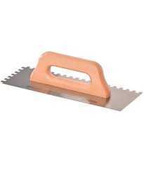 [28036] Duyar 380 Seramik Malası Kapalı Ahşap Saplı Kare Dişli 10x10 mm 30 cm