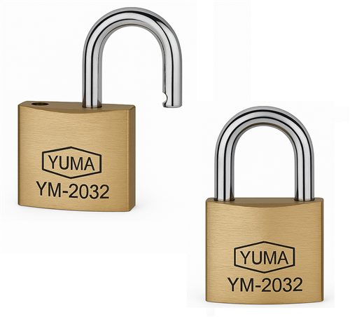 [11511] Yuma YM2032 Sarı Kaplama Pirinç Asma Kilit 32 mm