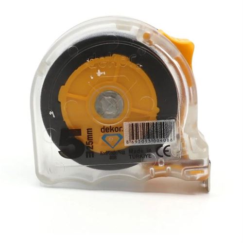 [27460] Dekor 408 Şerit Metre Şeffaf Kasa 5×25 mm