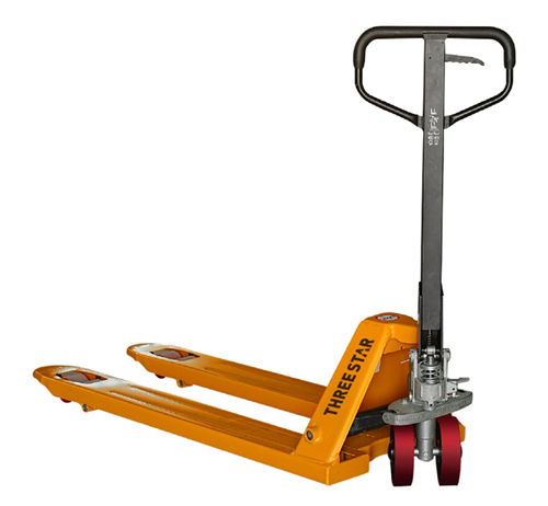 [64757] Three Star Manuel Transpalet 2.5 Ton Kırmızı PU Tekerlekli