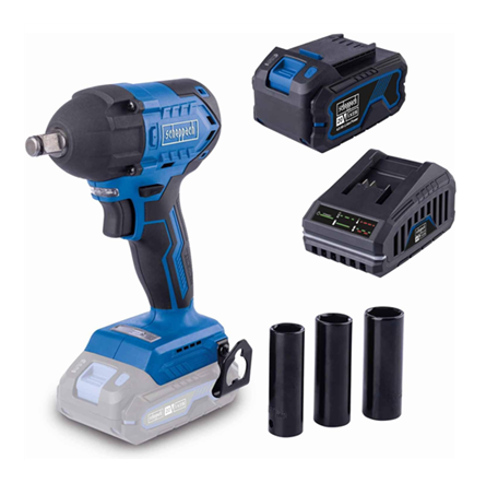 [72651] Scheppach BC-IW350 Akülü Darbeli Somun Sıkma Sökme Matkap Kömürsüz 20V 4.0Ah