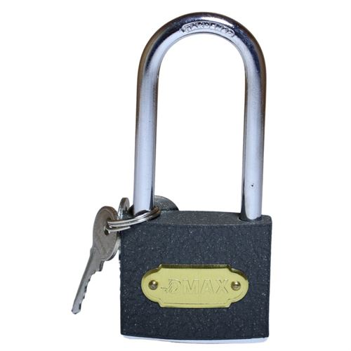 [64591] Dmax DMX4596 Gri Döküm Uzun Kancalı Asma Kilit 50 mm