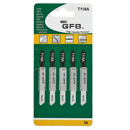 [12836] Gfb T118A Dekupaj Testere Ağzı Metal Kesim 5'li Paket