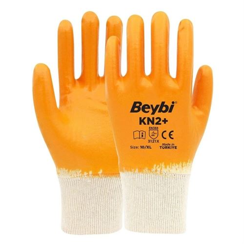 [28264] Beybi KN2 Plus Sarı Nitril İş Eldiveni No:9