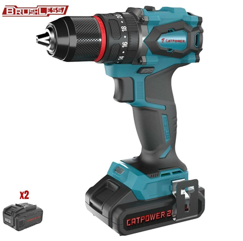 [72403] Catpower 4112 Akülü Darbeli Matkap Kömürsüz Motor 20V Li-Ion 2Ah