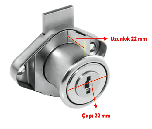 [14008] Fivestar Oval Çekmece Kilidi 106x22 mm