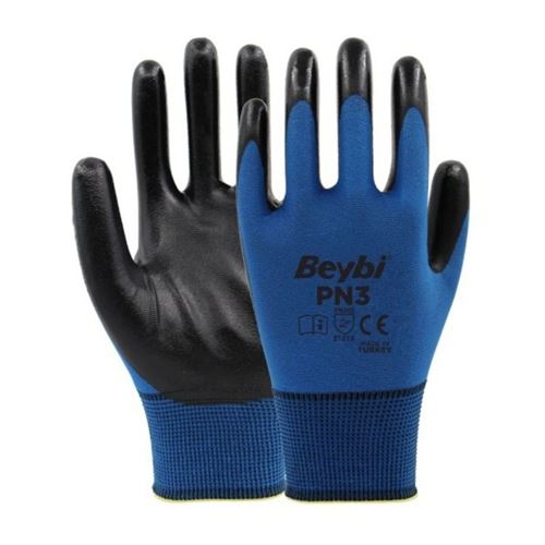 [29413] Beybi PN3 Mavi Polyester Eldiven No:9