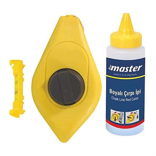 [9241] Master 506970 Boyalı Çırpı İpi Kırmızı 2 Parça Set 30 Mt