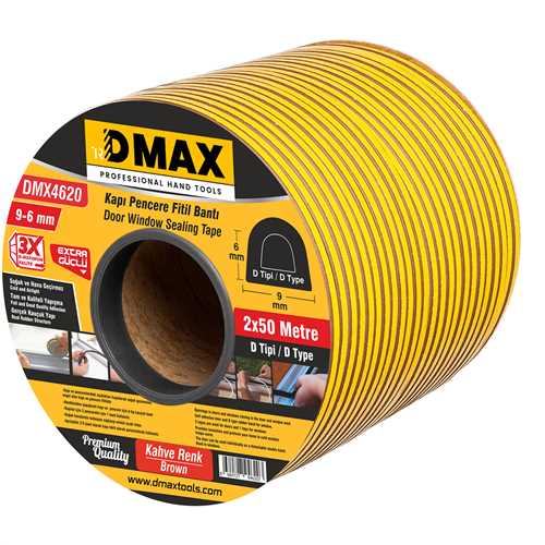[73583] Dmax DMX4620 Kapı ve Pencere Fitil Bandı Kahve Renk