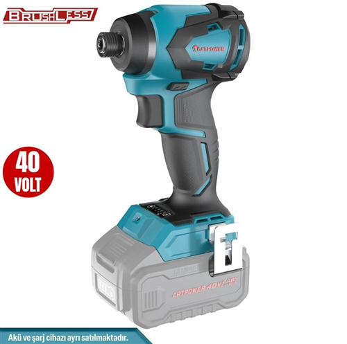 [72413] Catpower E1011 Kömürsüz Motor Darbeli Akülü Matkap 20V Li-Ion 2.0Ah