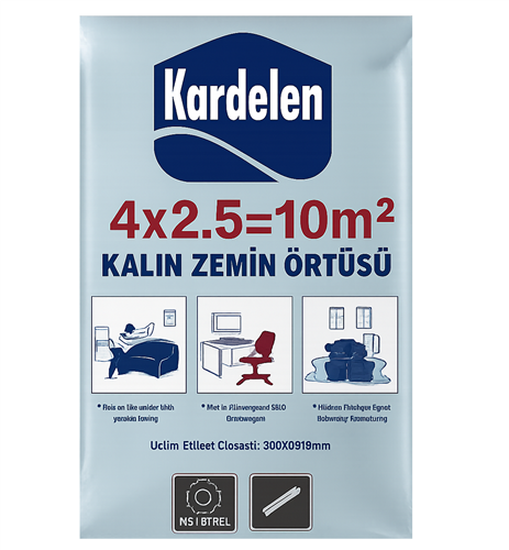 [13161] Kardelen Hışır Örtü Naylon Koruyucu Zemin ve Eşya Örtüsü 10 m²