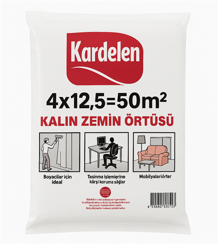 [13225] Kardelen Lüx Kalın Zemin Örtüsü  Boya ve Tadilat Örtüsü 1000 gr 50 m²