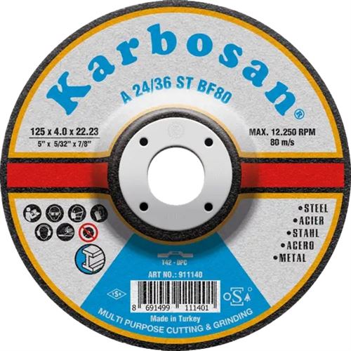 [8517] Karbosan NK Bombeli Metal Taşlama Taşı 180x8.0x22 mm