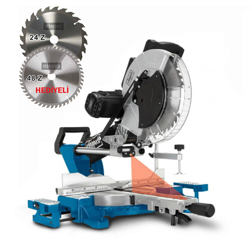[72436] Scheppach HM140L Lazerli Kızaklı Gönye Kesme Makinası 305 mm 2000 Watt