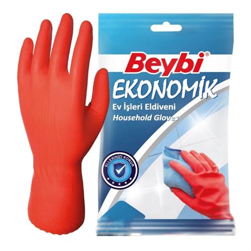 [11627] Beybi Kırmızı Lastik Eldiven 9-9,5
