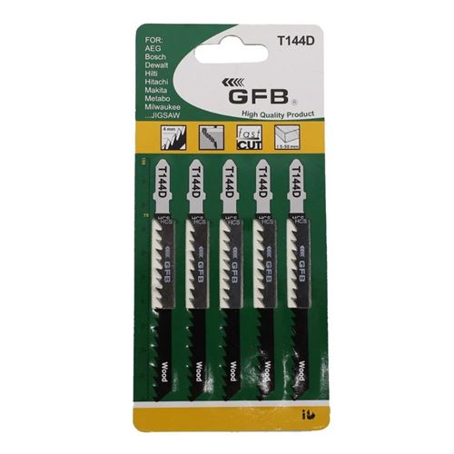 [12832] Gfb T144D Dekupaj Testere Ağzı Ahşap Kesim 5'li Paket