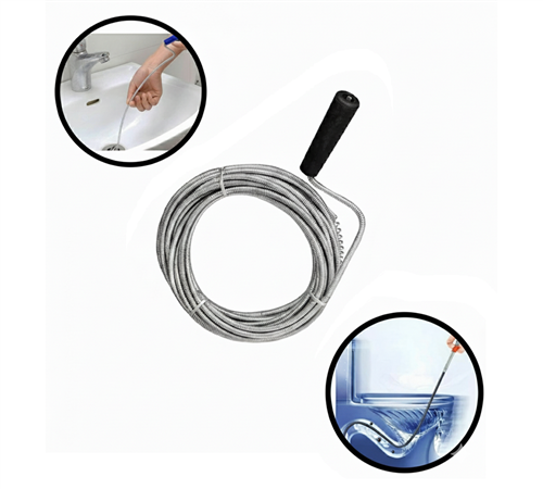 [13982] Eltos Lavabo Açma Sustası Tıkanıklık Giderici Spiral Tel 8 Mt
