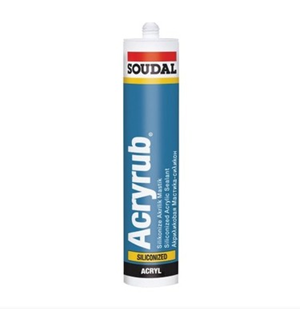 [72960] Soudal Acryrub Silikonize Mastik Beyaz 500 gr