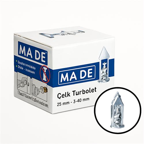 [14549] Made Çelik Turbolet Dübeli 40 mm 100'lü Paket