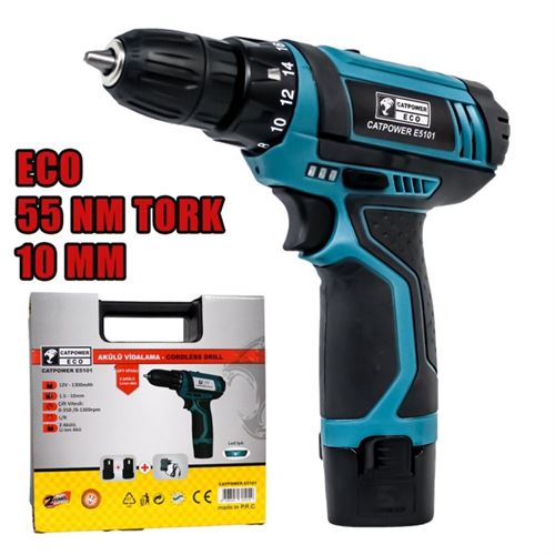 [9796] Catpower 5101 Akülü Matkap 12V 1.3Ah Çift Akülü