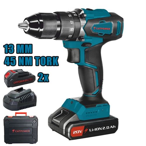 [9665] Catpower 4111 Akülü Darbeli Matkap 20V Li-Ion 4Ah