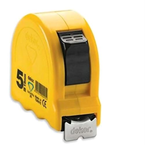 [13593] Dekor 296 Şerit Metre Sarı Kasa 5 mt 25 mm