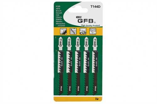 [12835] Gfb T344D Dekupaj Testere Ağzı Ahşap Kesim 5'li Paket