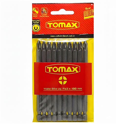 [9411] Tomax PZ2x100 mm Yıldız Bits Uç