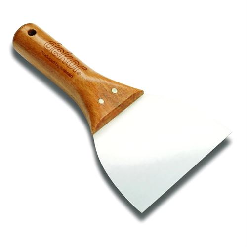 [13496] Hassan 002 Macun Ispatulası Yay Çeliği Kayın Saplı 8 cm