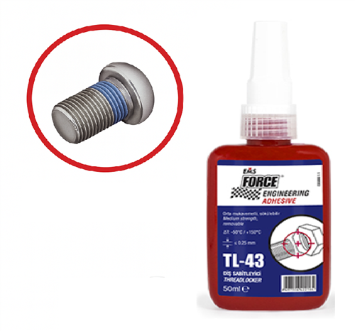 [8997] Ems Force TL-43 Orta Mukavemetli Civata Tutucu Sabitleyici 50 ml